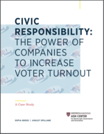 Civic Responsibility: The Power of Companies to Increase Voter Turnout