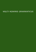 Grammaticus multi nominis. Festschrift for Alan J. Nussbaum.