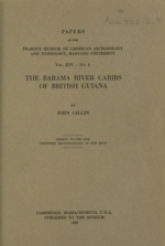 The Barama River Caribs of British Guiana