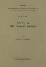 Notes on the Poro in Liberia