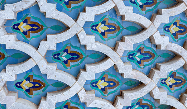Hassan II mosque architectural detail