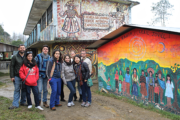 Students in the HSPH January course on healthcare in Mexico visit the Zapatista Village in Oventic, Chiapas, Mexico