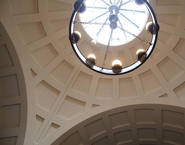 Dome ceiling inside Adolphus Busch Hall