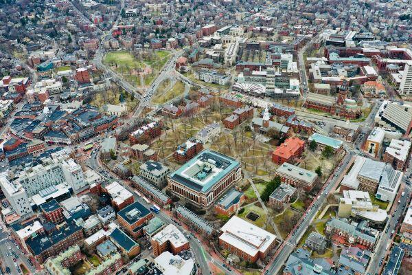 Aerial view of Harvard Square