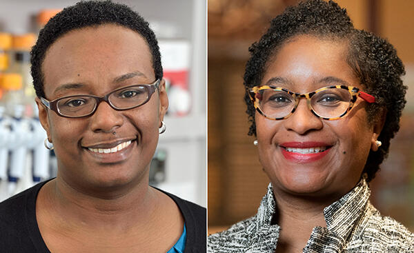 On the left is speaker, Breronda L. Montgomery, and on the right is HMSC's Executive Director, Brenda Tindal.