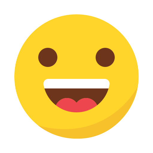 Smiling emoji. 