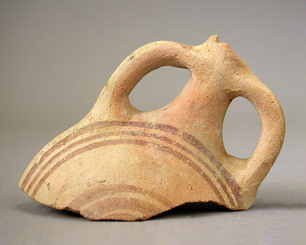 Early Iron Age partial ceramic vessel excavated from Ain Shems (Beth Shemesh), circa&nbsp;1225 BCE-1000 BCE.&nbsp;Gift of the Department of Biblical LIterature, Haverford College, 48‐9‐60/9323