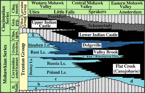 Trenton Group Chronostratigraphic Chart  Image Modified from Brett and Baird (2002)