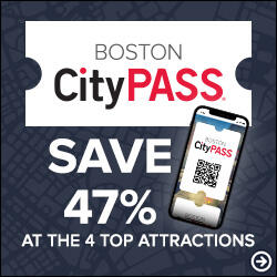 Text "Boston CityPass Save 47% At the 4 Top Attractions."