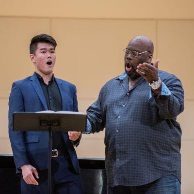 Student instructed by opera singer Morris Robinson