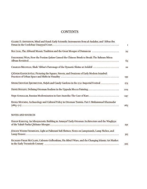 Muqarnas 37 - table of contents