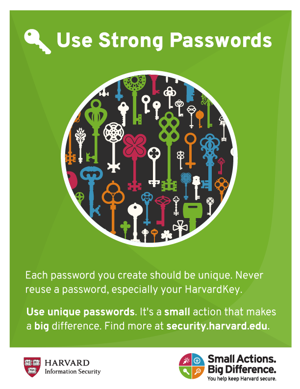 use strong passwords poster