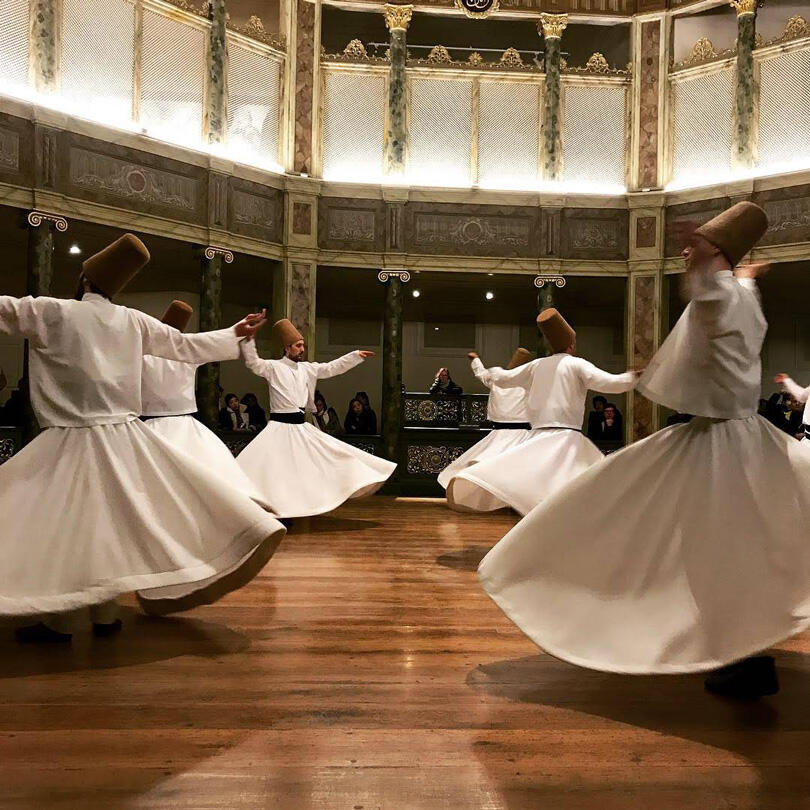 Whirling dervish performance at Mevlevi Lodge Museum