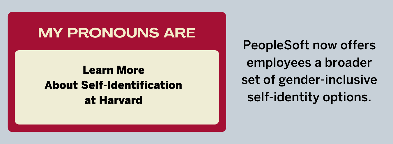 Learn more about self identification at Harvard