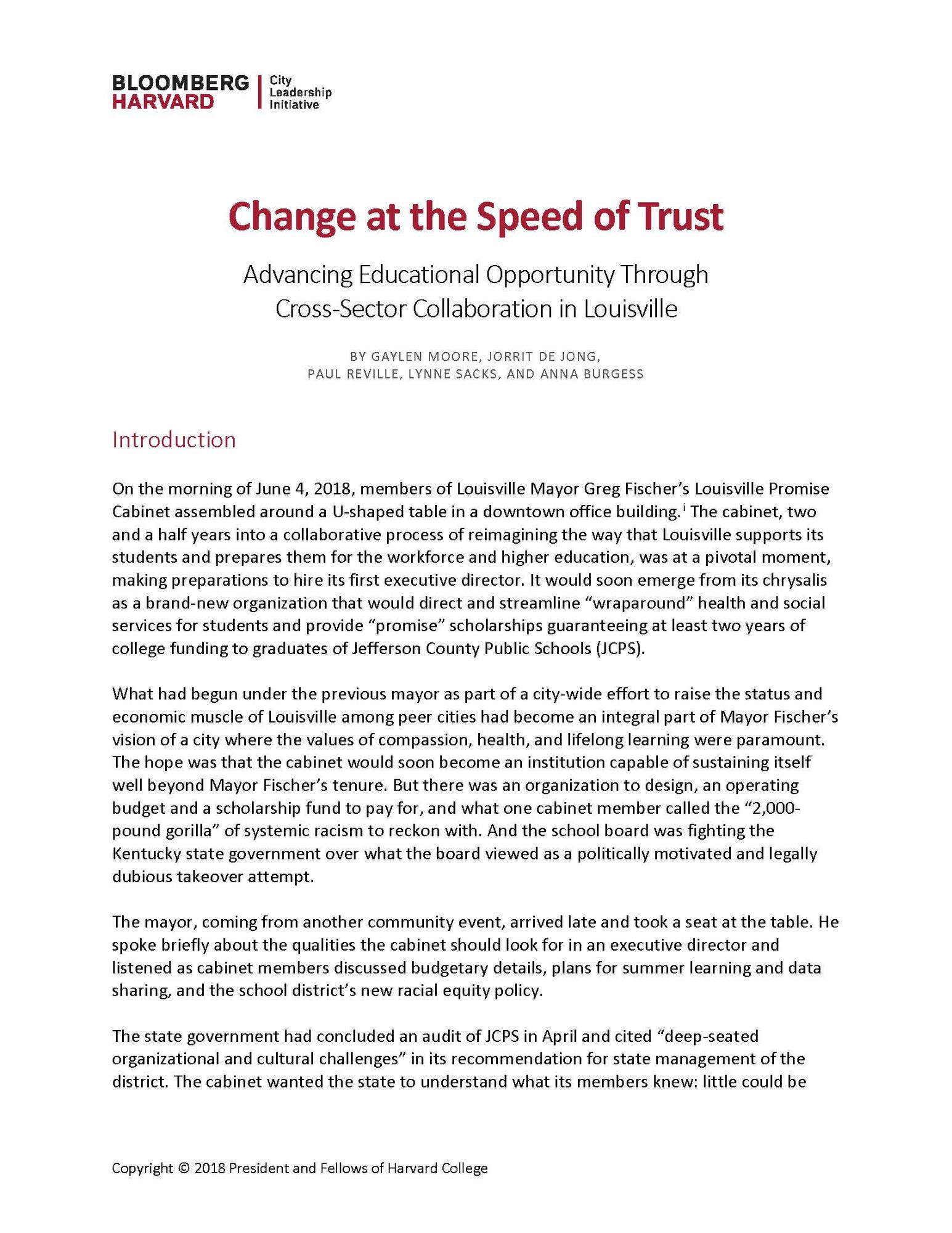 Change at the speed of trust thumbnail