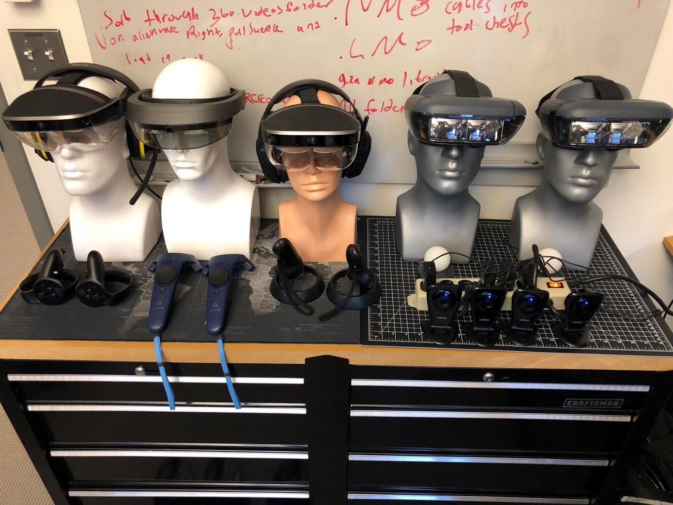 Various AR/VR headsets