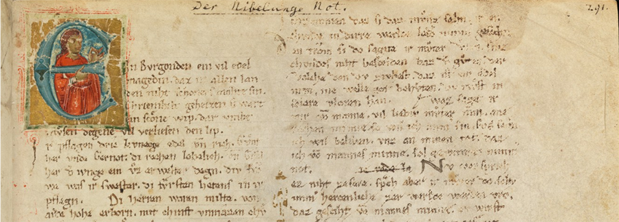 Excerpt from NIebelunglied manuscript - 13th Century