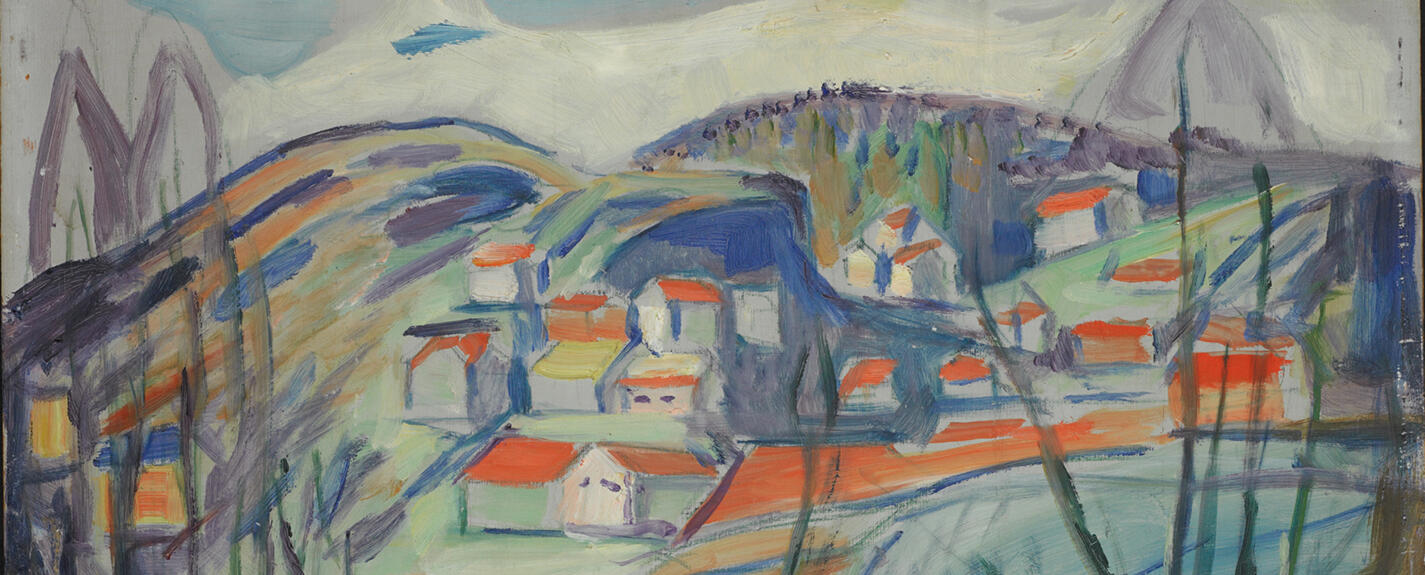 From Kragerø painting of a Norwegian coastal town by Evard Munch