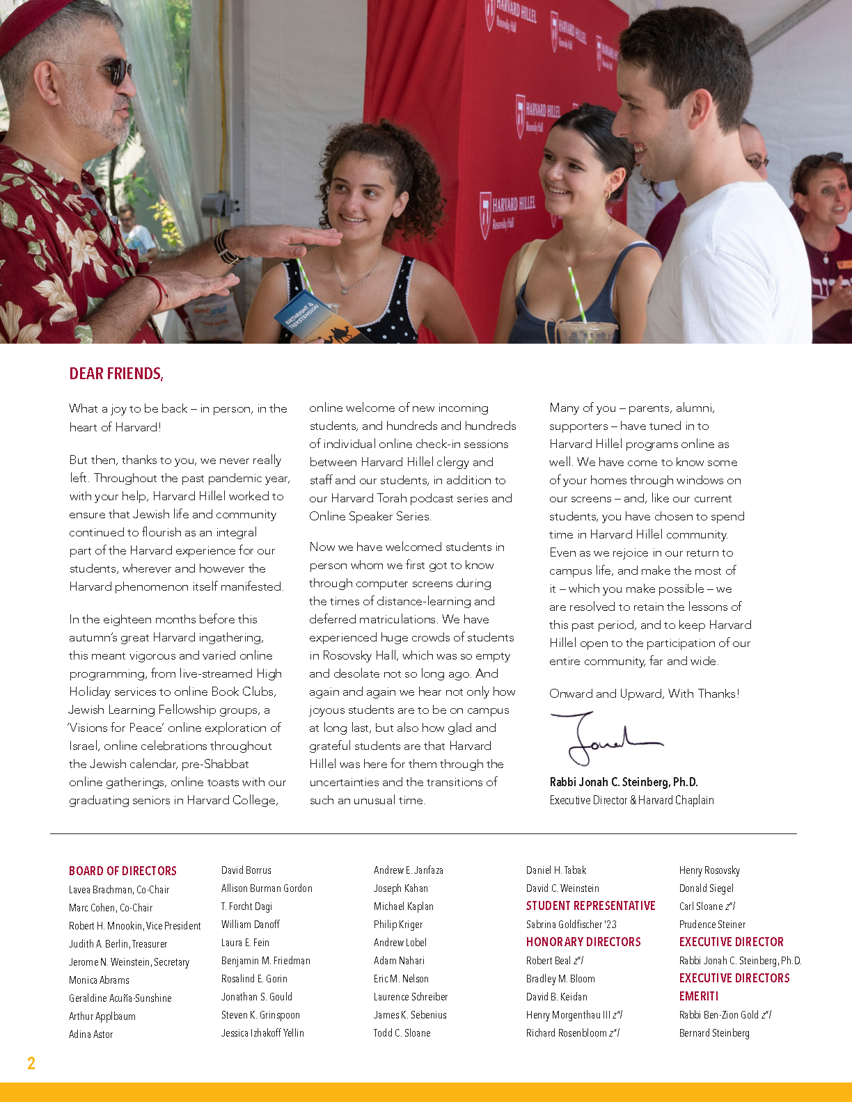 Harvard Hillel Impact Report 5781 (2020-2021) - Page 2