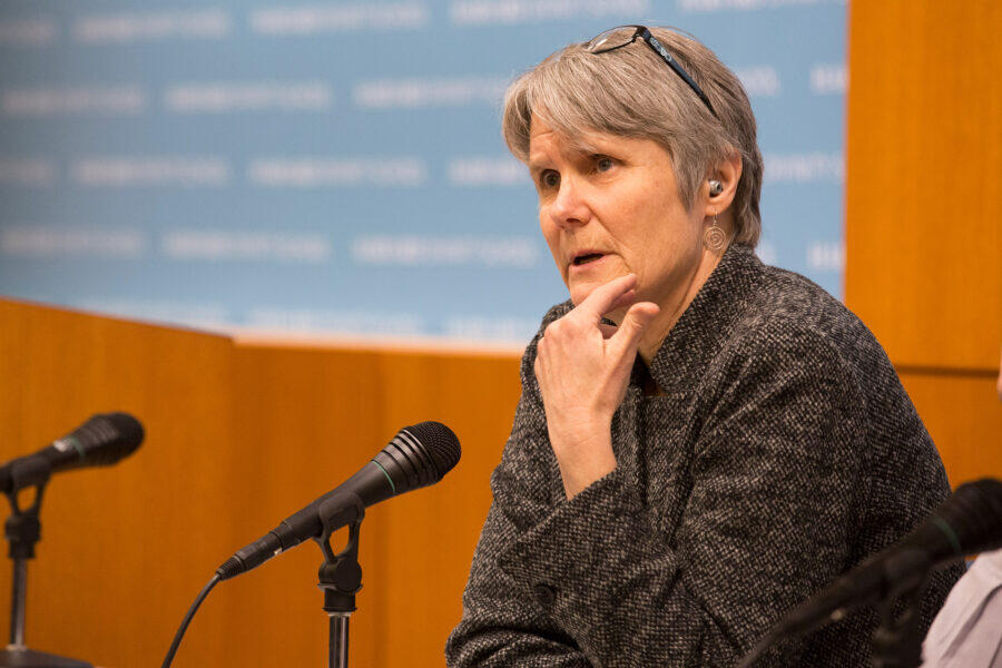 Prof Diane Moore speaks at Harvard Divinity School.