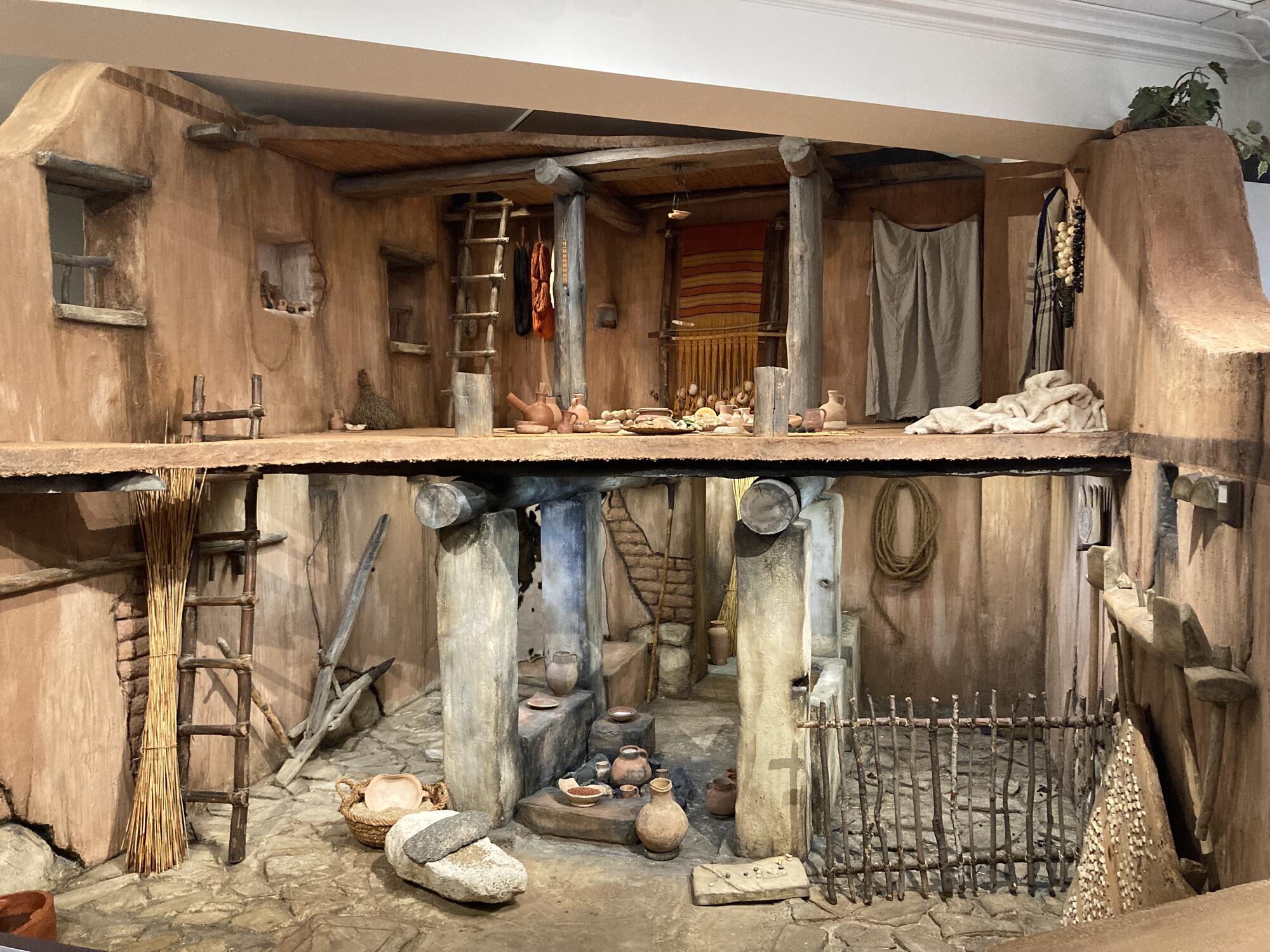 Modern reconstruction of a late Iron Age village house.