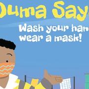 Cover of the book Duma says: wash your hands, wear a mask!