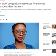 A list of postgraduate resources for minority students hits the mark