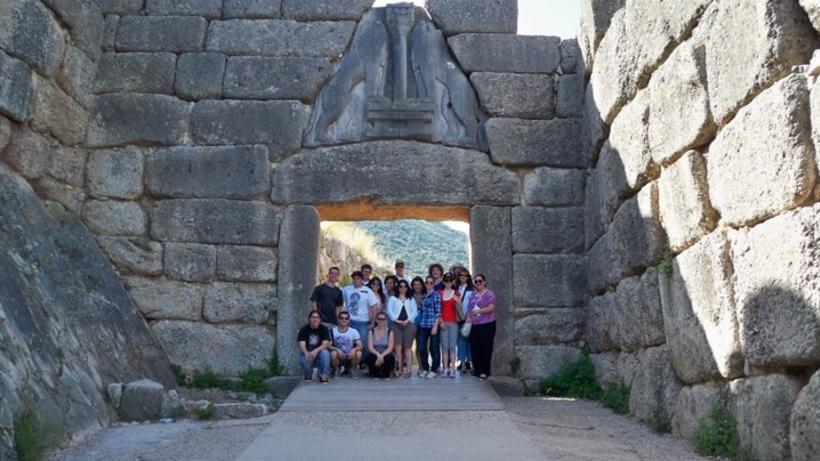 Students at Mycenae