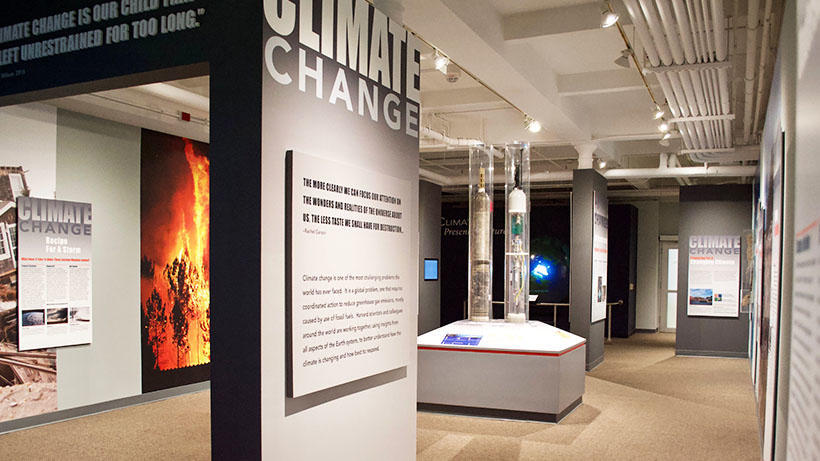 Climate Change exhibit in the Harvard Museum of Natural History