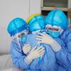 Coronavirus healthcare workers embrace