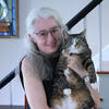 Professor Janet Gyatso with cat friend Mamaki