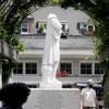 In June, a damaged Christopher Columbus statue in Boston's North End