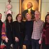 Shorenstein Fellows with the University Marshal in the Wadsworth House Parlor